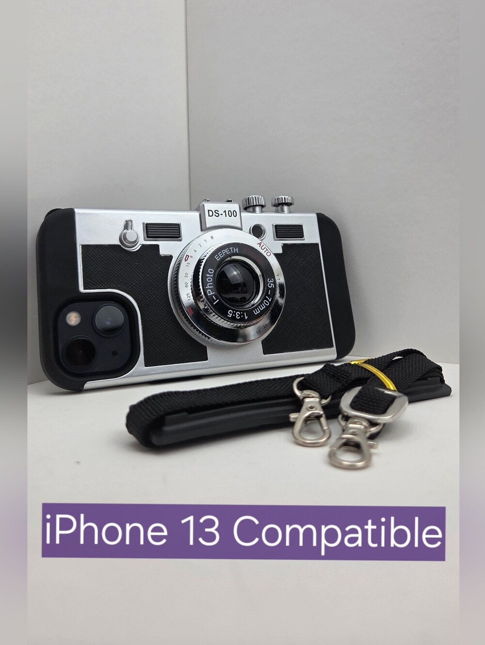 DS-100 Retro Camera iPhone 13/14 Case with Strap - New